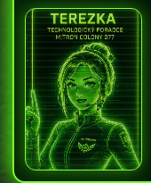 Skutečný zelený hologram Terezky ze hry Bitva o Crannerit
